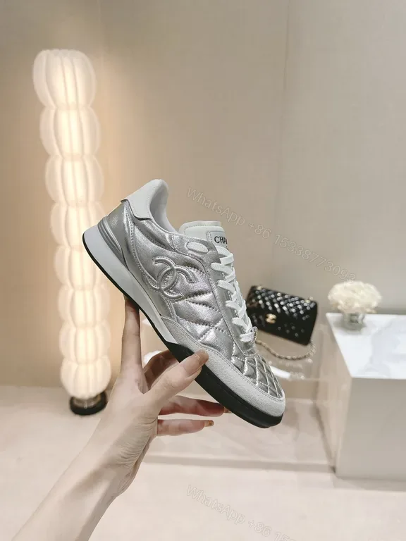 View 1 of Shimmering Silver-Chic High-Tops: Luxe All-Season Sneakers