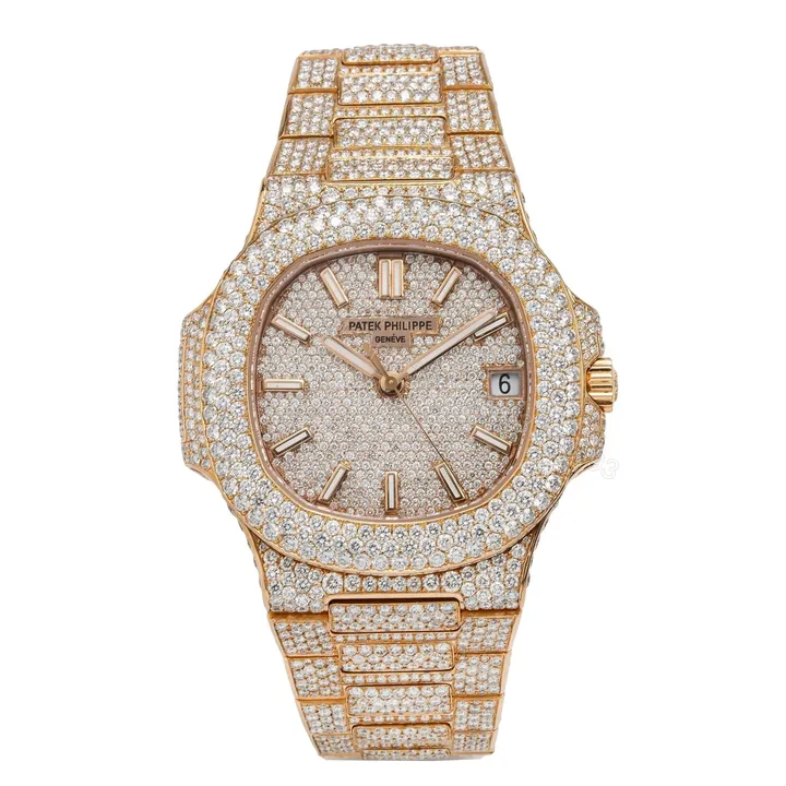 View 1 of Replica Patek Philippe Nautilus Full Diamond