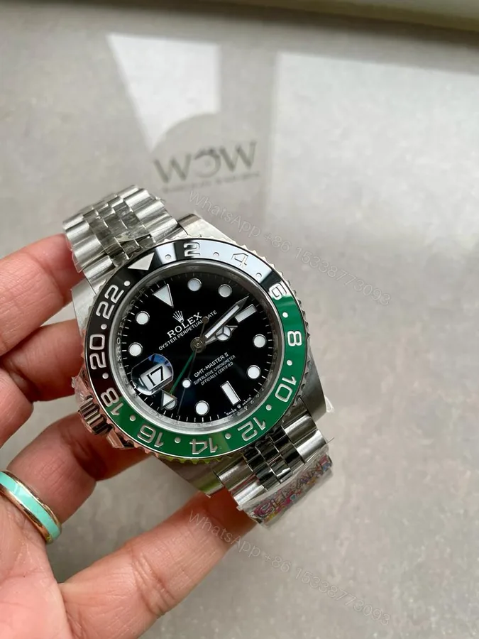 View 1 of Clean Rolex GMT-Master II 126720VTNR SPRITE 904L SS Black Dial VR3186
