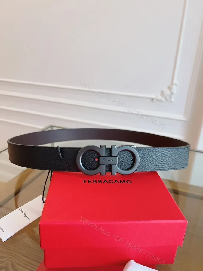 View 1 of Premium Leather Belt with Signature Hardware
