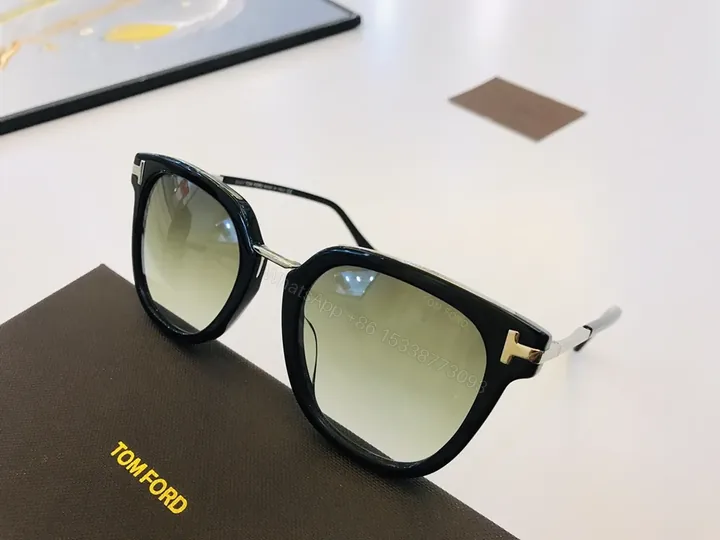 View 1 of Black Acetate Sunglasses - Tom Ford Signature Hardware Premium Frame