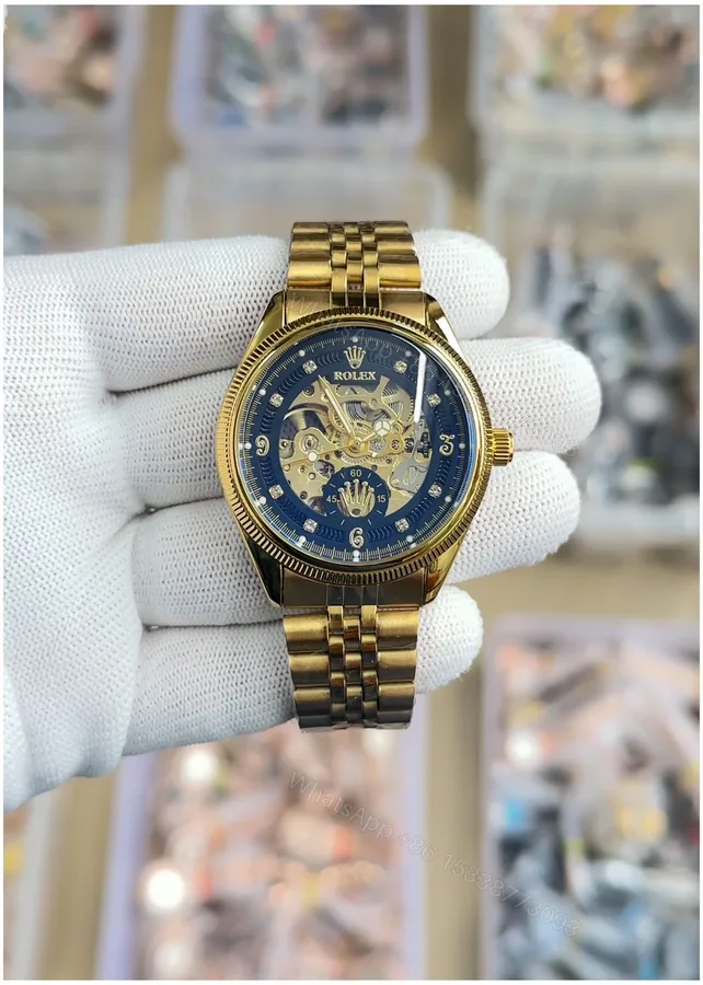 View 1 of FIRST COPY Rolex Oyster Perpetual Skeleton Watch