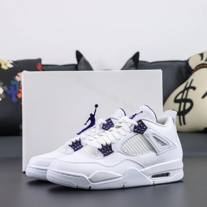 View 1 of Air Jordan 4 Retro Metallic Purple Reps