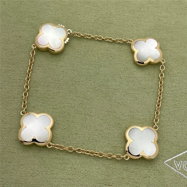 View 1 of VCA Pure Alhambra bracelet, 4 motifs