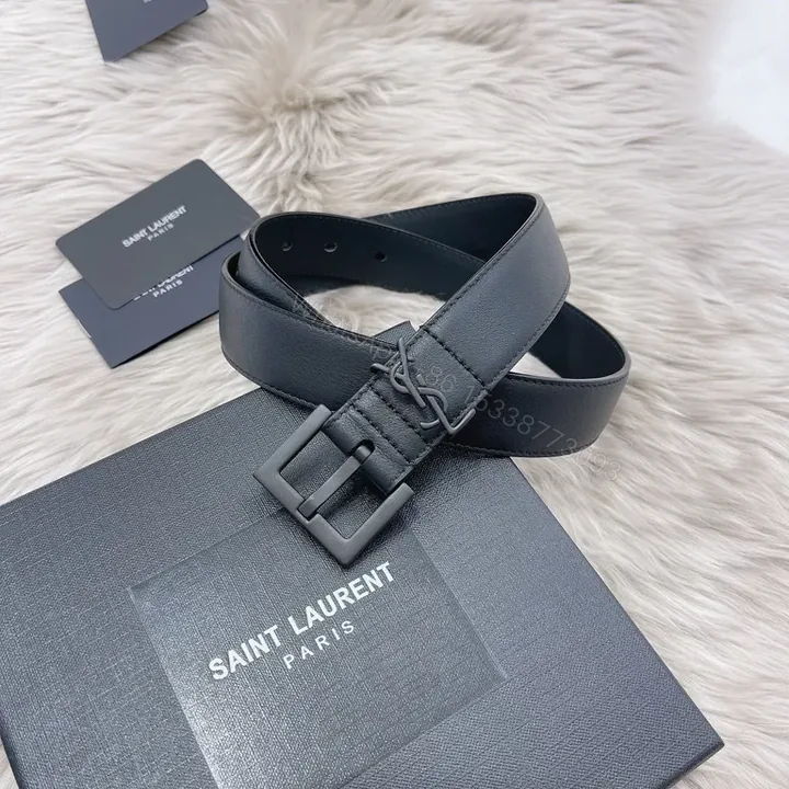View 1 of Black Leather Belt Bag - Signature Hardware, Structured Luxury, Saint Laurent