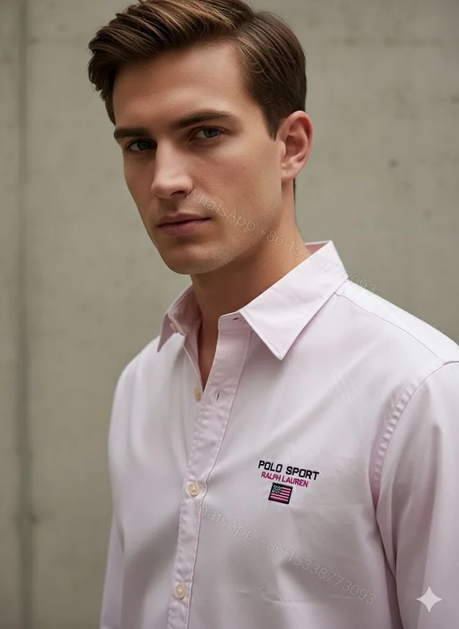 View 1 of Ralph Lauren Imported Oxford Cotton Premium Shirt Pink First Copy | AAA+ Replica