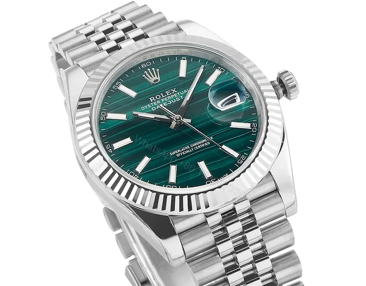View 1 of AR Factory Clean Factory – Rolex Custom Datejust 41 Green Malachite – Rolex Custom Datejust 41 Green Dial – Rolex Custom Datejust 41 Malachite Dial