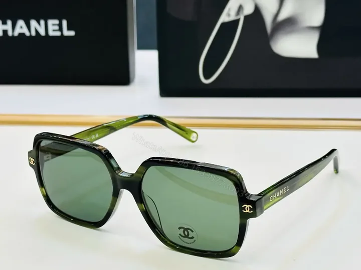 View 1 of Oversized Square Sunglasses – Green Lenses, Acetate, Luxe Comfort