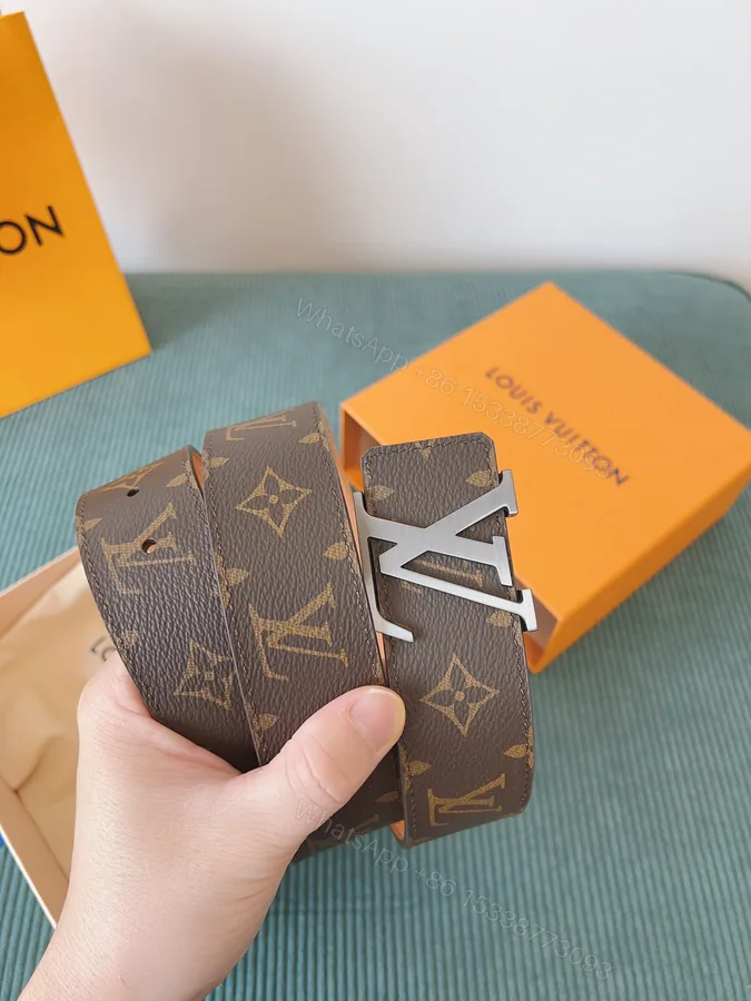 View 1 of LV 原單 Monogram 經典皮帶 銀扣