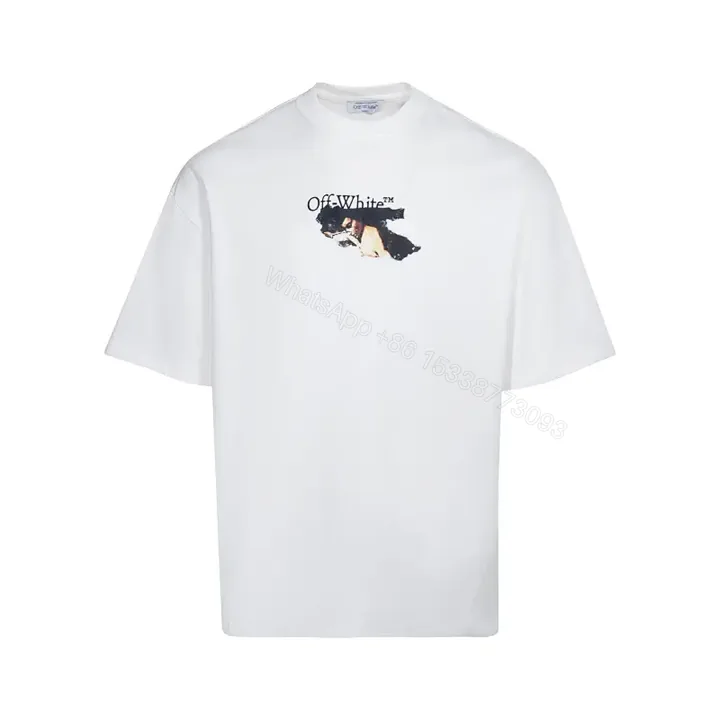 View 1 of Minimalist White Cotton Tee - Subtle Logo, Modern Luxe