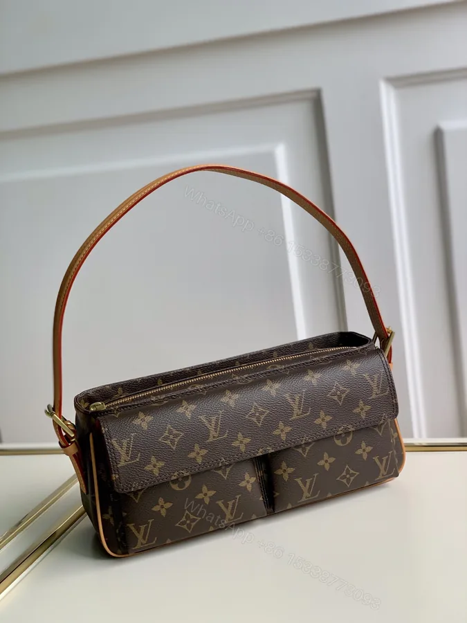 View 1 of LV Vintage Monogram Canvas Small Shoulder Bag