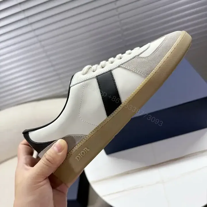 View 1 of DIOR B01 MATCHPOINT SNEAKERS UNISEX SUEDE AND SMOOTH CALFSKIN GREY/WHITE – CD180