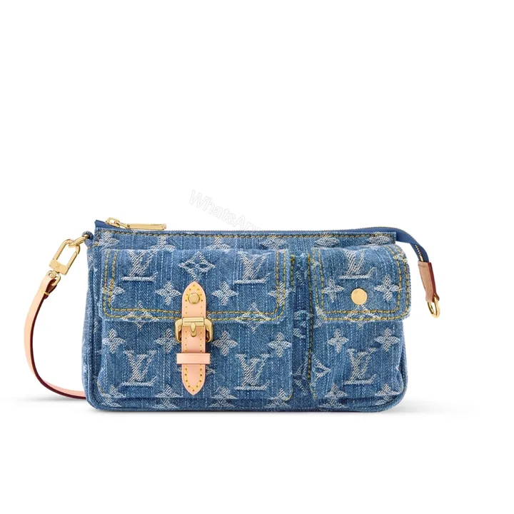 View 1 of Louis Vuitton Pochette Accessoire Cargo Blue Denim 23cm M27602