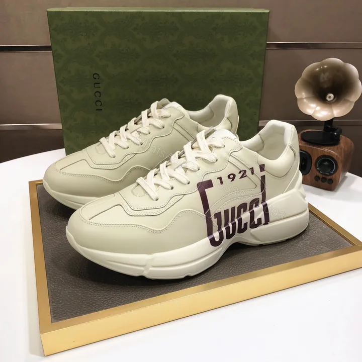 View 1 of Gucci高仿1921紀念Logo復古男鞋 復刻原創風格標誌鞋