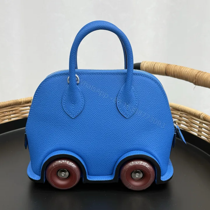 View 1 of Hermes 高仿 女款 Mini Bolide 小車包 藍色設計款