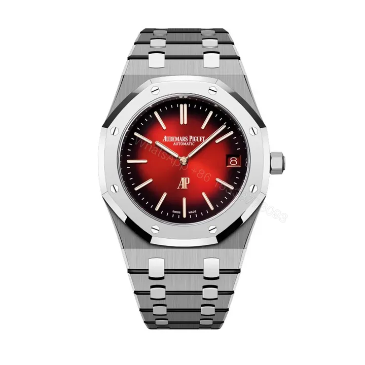 View 1 of Replica Audemars Piguet Royal Oak Jumbo Extra-Thin Red Dial
