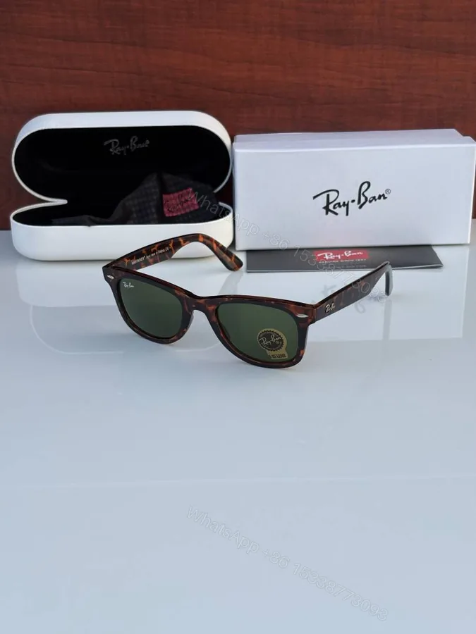 View 1 of First Copy Ray-Ban 2140 Tiger Green Sunglasses For Men And Women UV Protected