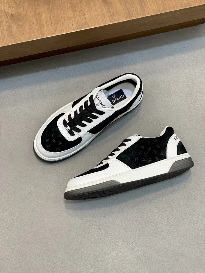 View 1 of Monochrome Leather Low-Top Sneakers: Luxury Comfort