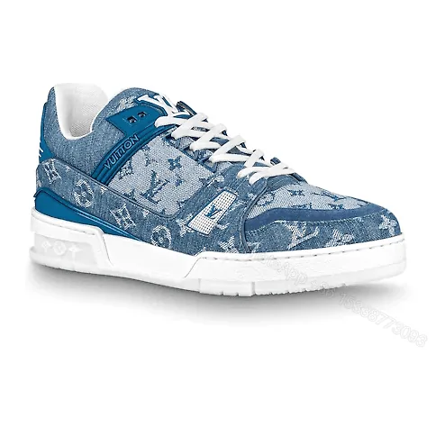 View 1 of VIRGIL ABLOH WRAPS LOUIS VUITTON 408 SNEAKER IN DENIM – LV122