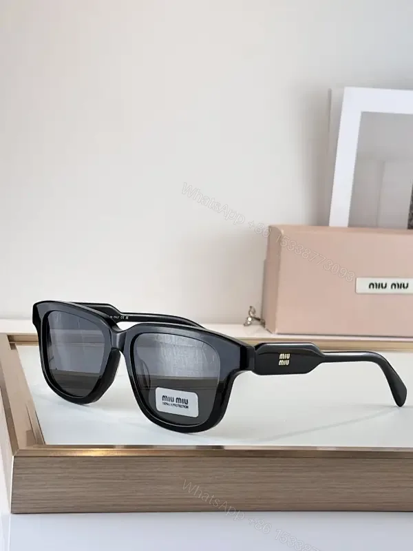 View 1 of Bold Black Square Sunglasses, Premium Acetate, Minimalist, All-Day Comfort, Sunglasses