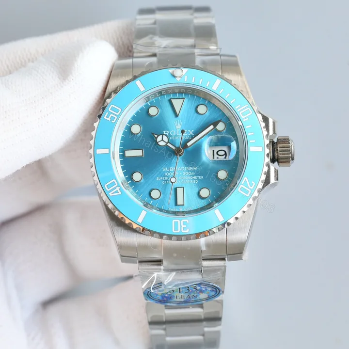 View 1 of ROLEX高仿水鬼冰藍面潛水腕錶 高仿彩色陶瓷圈運動男士手錶