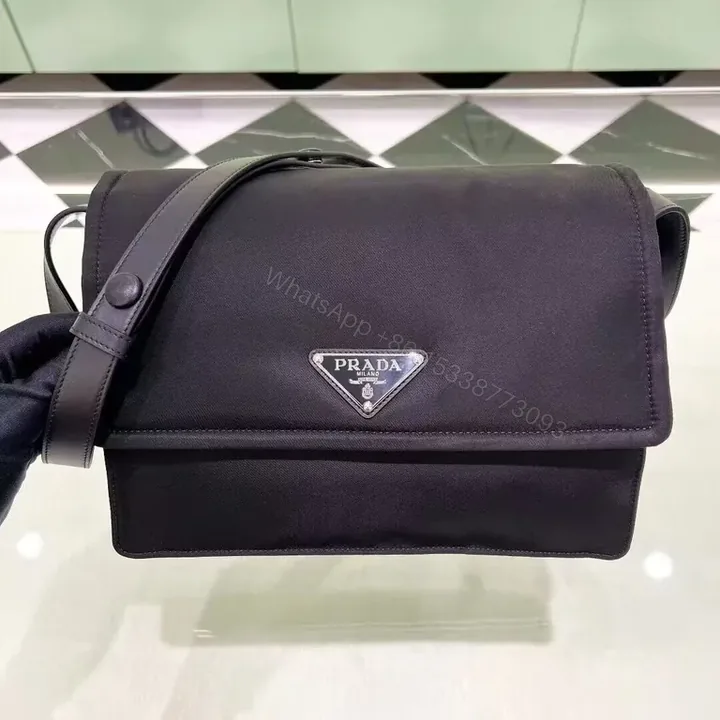 View 1 of Chic Black Crossbody â€“ Weather-Resistant, Gunmetal Hardware Lifestyle Bag
