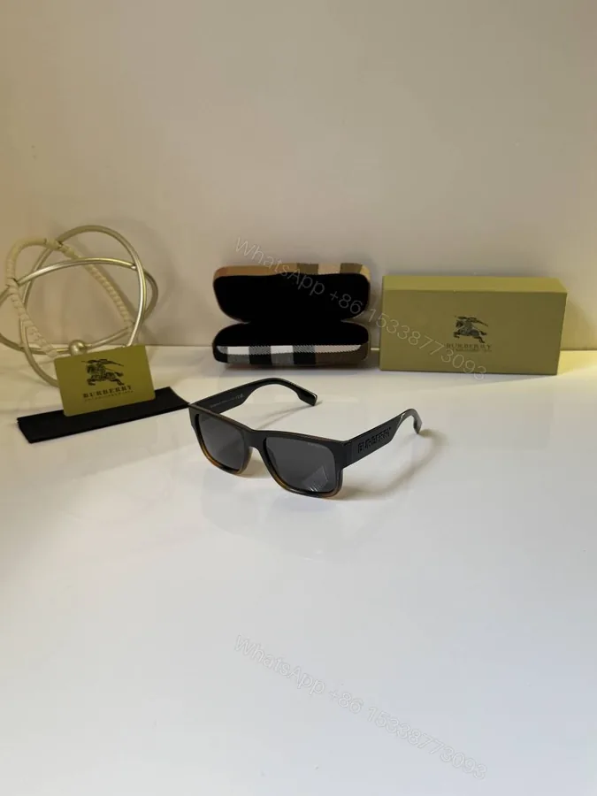 View 1 of First Copy Burberry 69019 Black Brown Tone Luxury Designer Sunglasses
