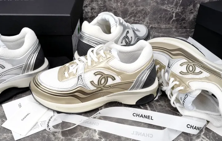 View 1 of Chic Metallic Luxe Sneakers: All-Day Comfort