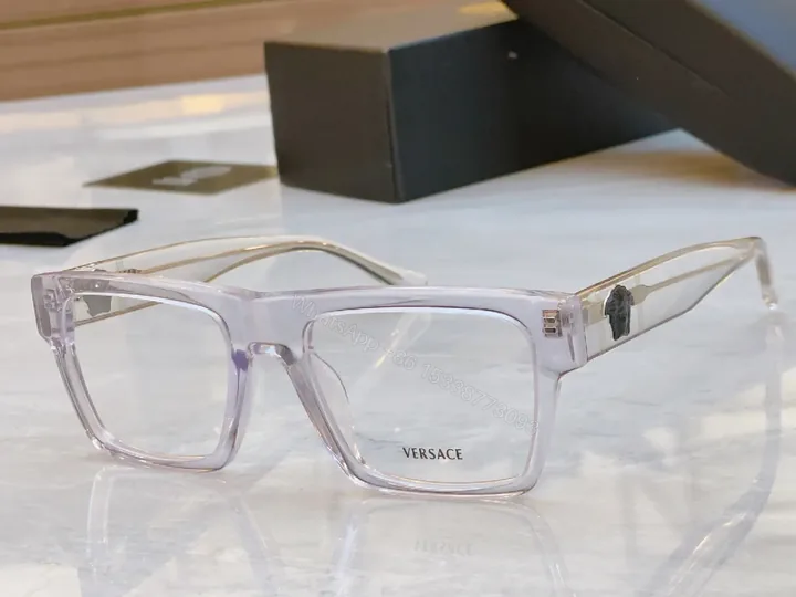 View 1 of Clear Acetate Rectangle Frames – Subtle Shine, Everyday Luxury