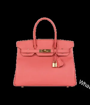 View 1 of Hermès Birkin 30 Flamingo Epsom Gold Hardware
