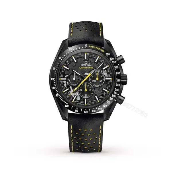 View 1 of Replica Omega Speedmaster Men Automatic Black Leather Watch O31192443001001
