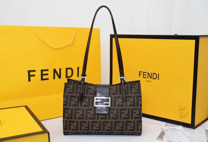View 1 of Fendi Zucca Canvas Mamma Hand Bag