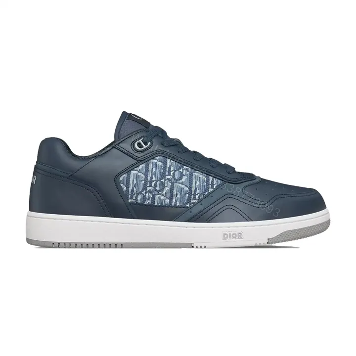 View 1 of DIOR B27 UPTOWN LOW-TOP SNEAKERS BLUE SMOOTH CALFSKIN AND BLUE OBLIQUE JACQUARD – CD215