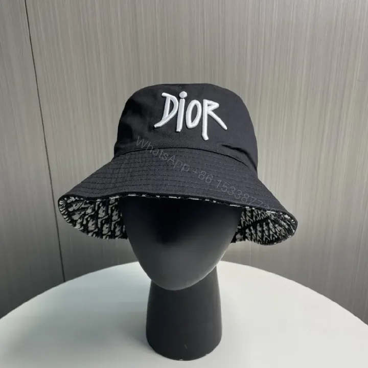 View 1 of Bold DIOR-Logo Bucket Hat: Textured Everyday Luxe