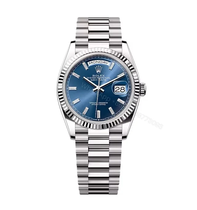 View 1 of Superclone Rolex Day-Date Bright Blue Diamond Dial 128239-0069 36 mm