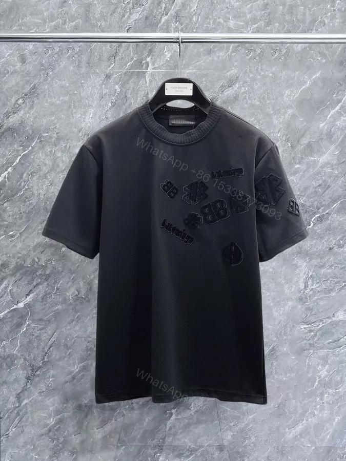View 1 of Balenciaga 原單 男款 重工刺繡Logo短袖T恤 高級感街頭風