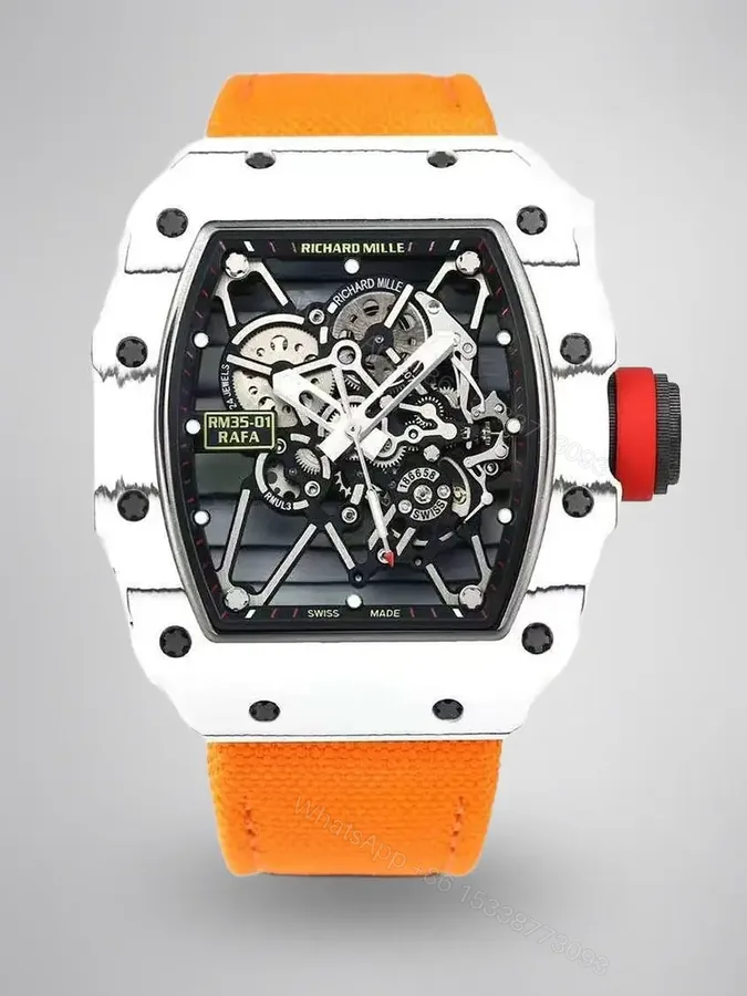 View 1 of Replica Richard Mille RM 35-01 Rafael Nadal White NTPT Carbon Case