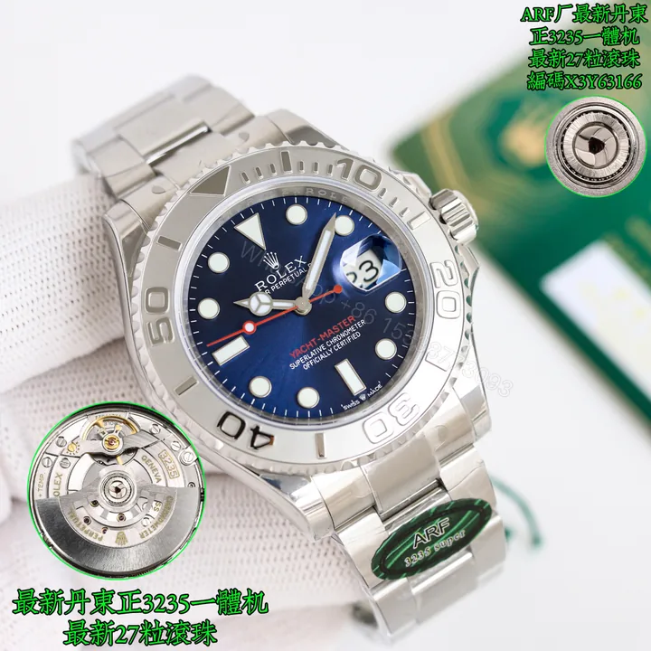 View 1 of 原單Rolex遊艇名仕灰面腕錶 高仿機械男錶運動防水款