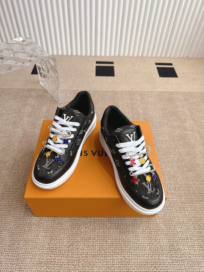 View 1 of Monogram-Print Sneakers: Colorful Embellishments, Luxe Streetwear