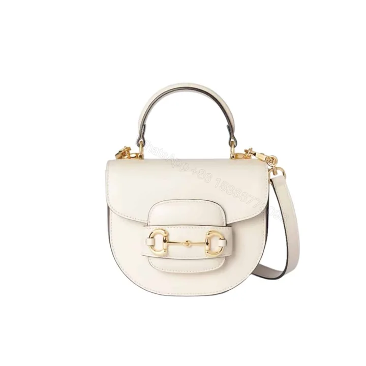 View 1 of Gucci Horsebit 1955 Mini Top Handle Bag White 14Cm 781387 1AAQD 9022
