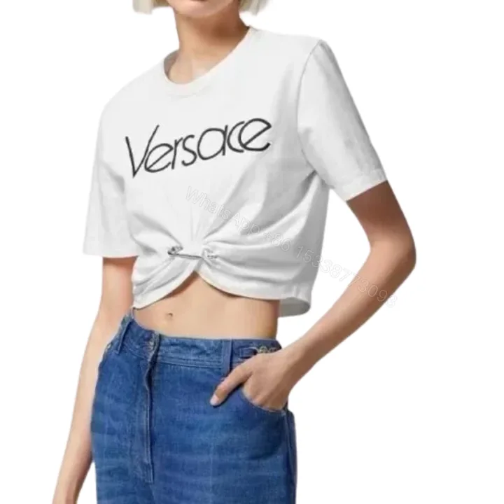 View 1 of Versace Safety Pin 1978 Re-Edition Logo T-Shirt