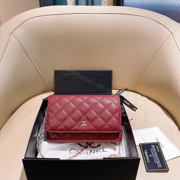 View 1 of CHANEL WOC MINI RED