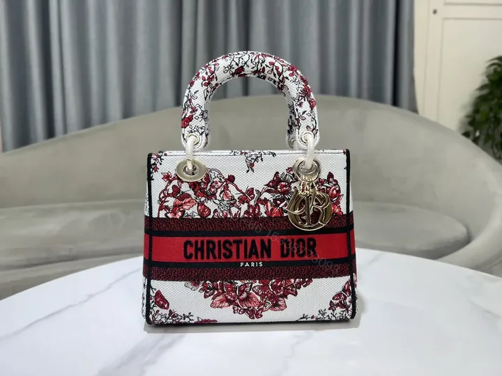 View 1 of Floral Jacquard Handbag: Structured Luxury, Dior-Inspired Boldness
