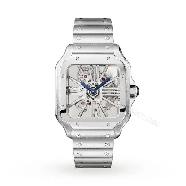 View 1 of Replica Cartier Santos de Cartier Men Automatic Silver Stainless Steel Watch WHSA0015