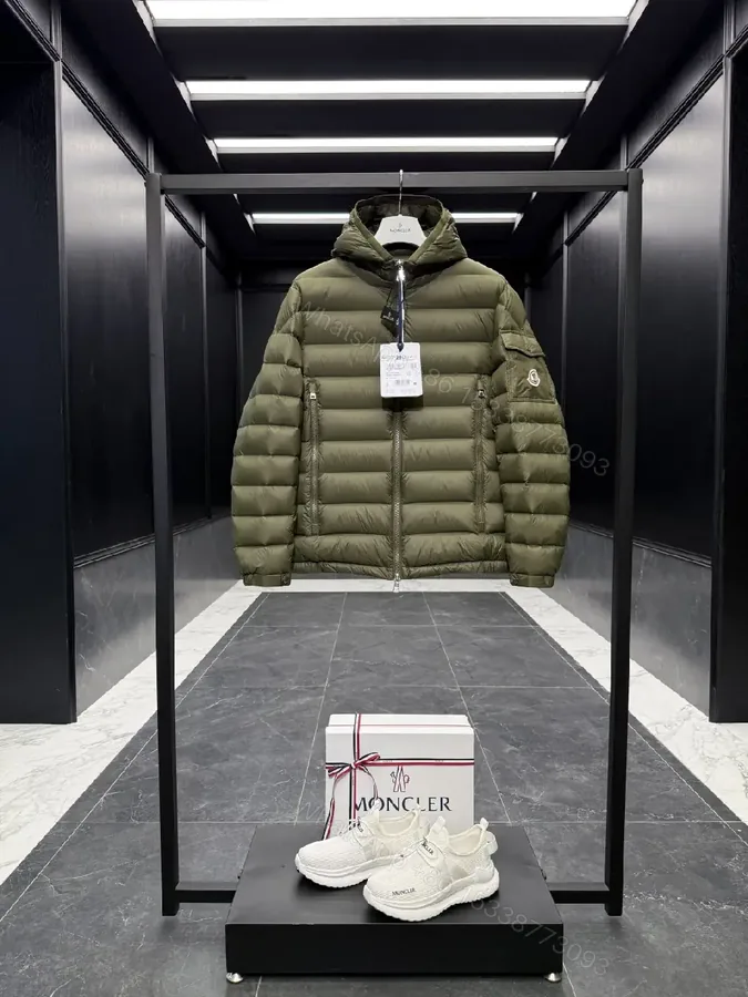 View 1 of Olive Puffer Jacket: Technical Warmth, Luxe Details, Outdoor-Urban
