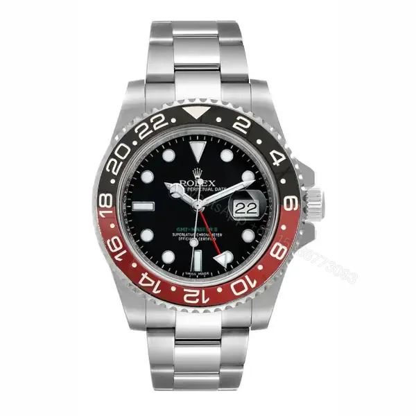 View 1 of The Rolex GMT-Master II Red Black Dial Coke 16710 Super Clone