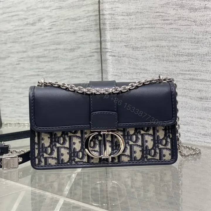 View 1 of 高仿Dior*Montaigne系列M933M928單肩包藍色小號免檢版