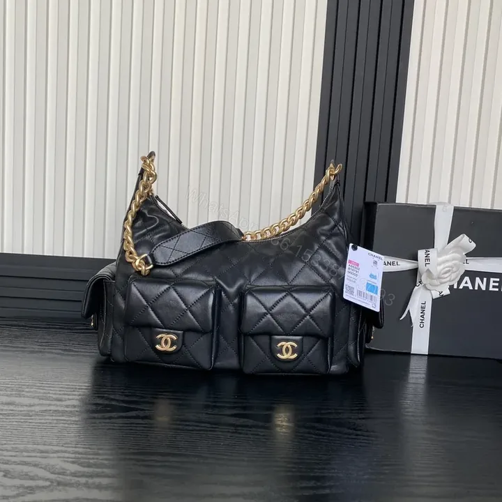 View 1 of Chic Quilted Crossbody: Gold Chain Luxe Everyday Carry