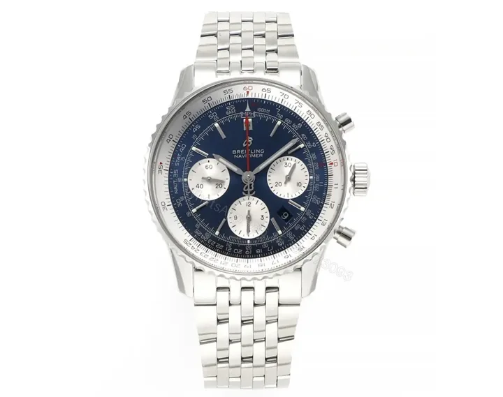 View 1 of Breitling Navitimer 1 B01 Chronograph – Blue Dial, Stainless Steel Bracelet, 43mm Case, Updated B01 Movement