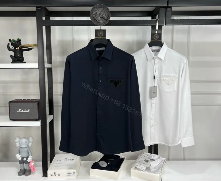 View 1 of PRADA PREMIUM COTTON FABRIC FULL SLEEVE SHIRTS